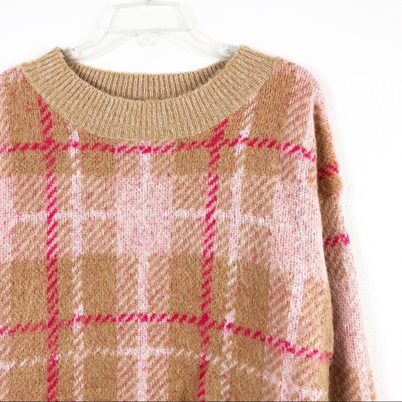 BP. Plaid Crewneck Long Sleeve Cozy Sweater - Picture 4 of 14